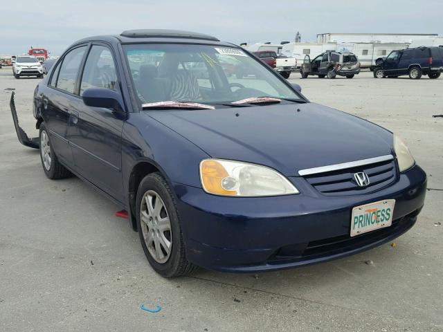 2HGES25723H587935 - 2003 HONDA CIVIC EX BLUE photo 1