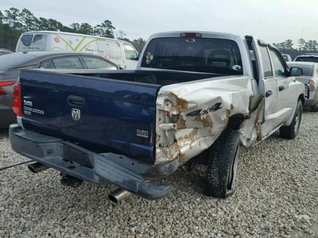 1D7HW28K46S715322 - 2006 DODGE DAKOTA QUA SILVER photo 4