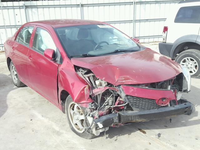 JTDBL40E499041713 - 2009 TOYOTA COROLLA BA RED photo 1