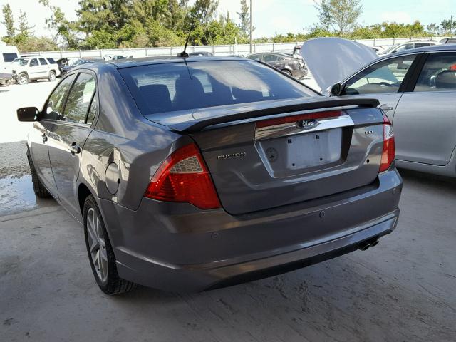 3FAHP0JA5BR340792 - 2011 FORD FUSION SEL CHARCOAL photo 3