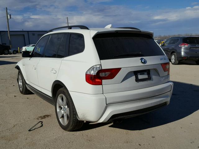 WBXPA93486WD33282 - 2006 BMW X3 3.0I WHITE photo 3