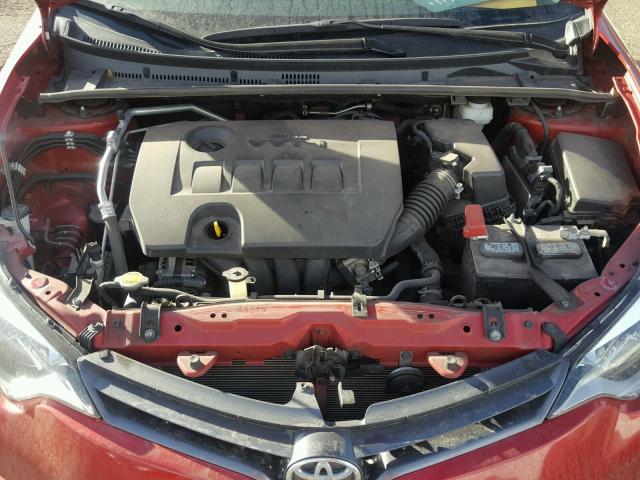 2T1BURHE1FC435531 - 2015 TOYOTA COROLLA L RED photo 7