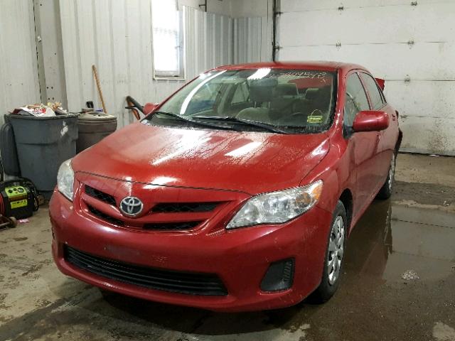 JTDBU4EE7C9170025 - 2012 TOYOTA COROLLA BA RED photo 2