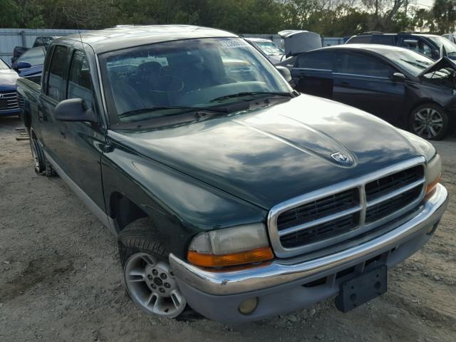 1B7GL2AN7YS607766 - 2000 DODGE DAKOTA QUA GREEN photo 1