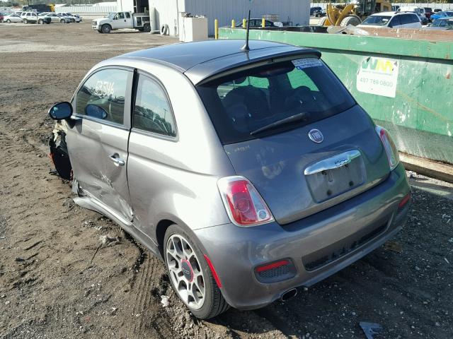 3C3CFFBR6CT114543 - 2012 FIAT 500 SPORT CHARCOAL photo 3