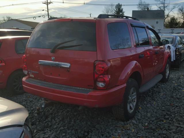 1D4HB48N54F201273 - 2004 DODGE DURANGO SL RED photo 4