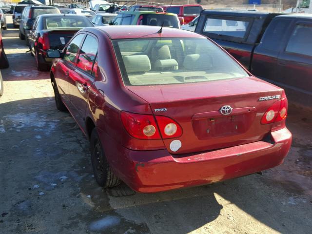 2T1BR32E45C338605 - 2005 TOYOTA COROLLA CE RED photo 3