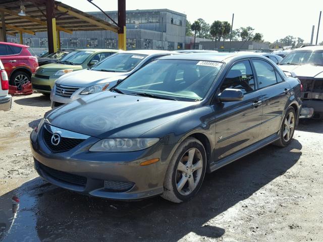 1YVHP80D745N95044 - 2004 MAZDA 6 S GRAY photo 2