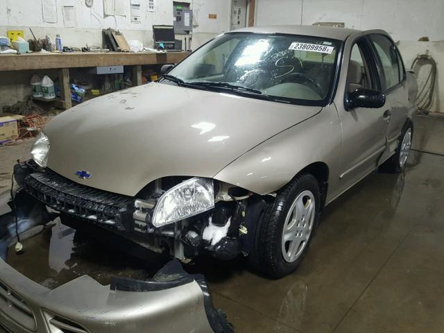 1G1JF524127174579 - 2002 CHEVROLET CAVALIER L TAN photo 2