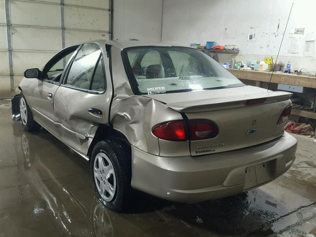 1G1JF524127174579 - 2002 CHEVROLET CAVALIER L TAN photo 3