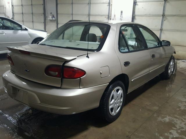 1G1JF524127174579 - 2002 CHEVROLET CAVALIER L TAN photo 4