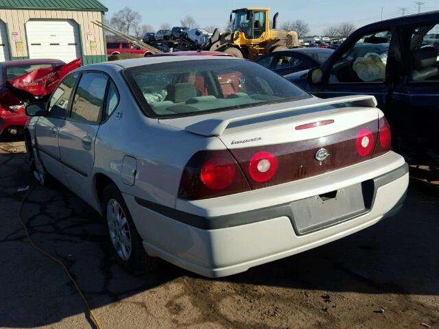 2G1WF52E639387669 - 2003 CHEVROLET IMPALA WHITE photo 3