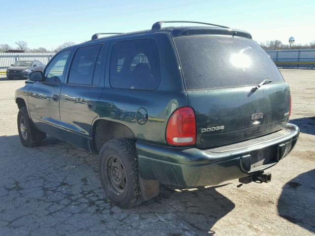 1B4HS28Y5WF227822 - 1998 DODGE DURANGO GREEN photo 3