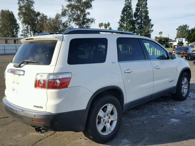 1GKEV33718J139582 - 2008 GMC ACADIA SLT თეთრი ფოტო 4