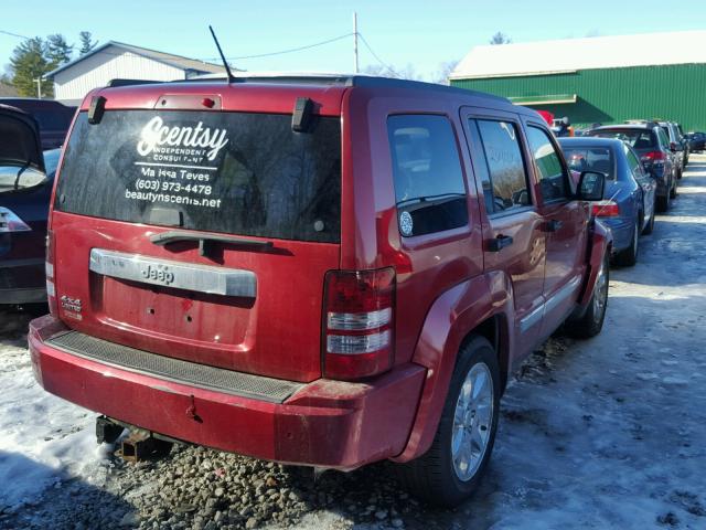 1J8GN58K29W545820 - 2009 JEEP LIBERTY LI RED photo 4