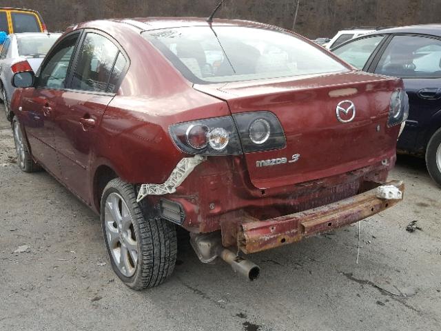 JM1BK32G181113492 - 2008 MAZDA 3 I BURGUNDY photo 3