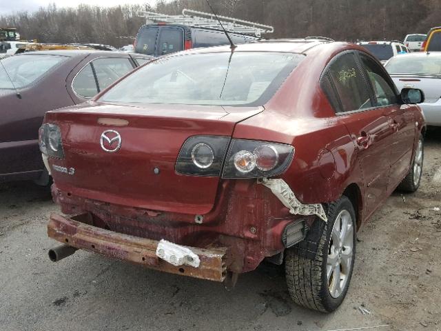 JM1BK32G181113492 - 2008 MAZDA 3 I BURGUNDY photo 4