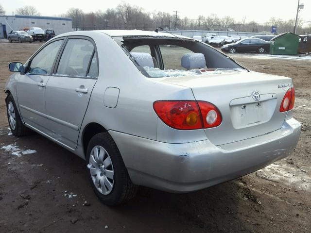 2T1BR32E74C189184 - 2004 TOYOTA COROLLA CE SILVER photo 3