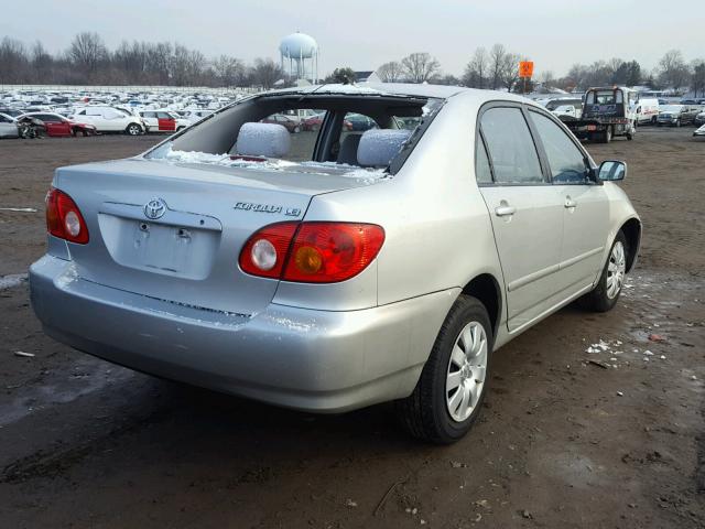 2T1BR32E74C189184 - 2004 TOYOTA COROLLA CE SILVER photo 4