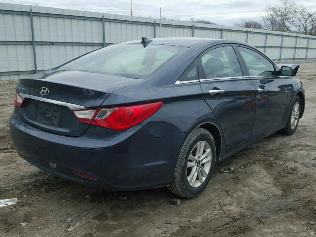 5NPEB4AC2CH343304 - 2012 HYUNDAI SONATA GLS BLUE photo 4