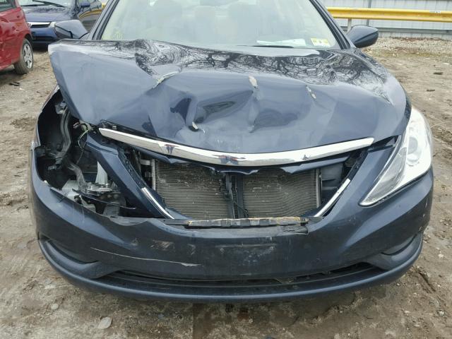 5NPEB4AC2CH343304 - 2012 HYUNDAI SONATA GLS BLUE photo 7