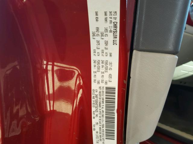 3A8FY589X9T567425 - 2009 CHRYSLER PT CRUISER RED photo 10