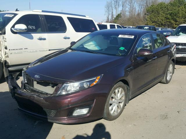 5XXGN4A78EG292845 - 2014 KIA OPTIMA EX BURGUNDY photo 2