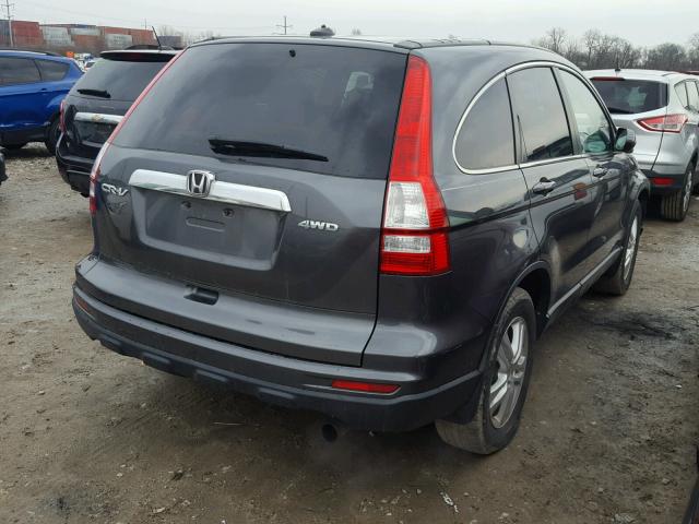 5J6RE4H77BL041125 - 2011 HONDA CR-V EXL GRAY photo 4