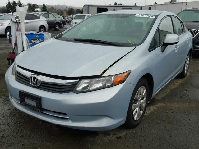 19XFB2F54CE336961 - 2012 HONDA CIVIC LX SILVER photo 2