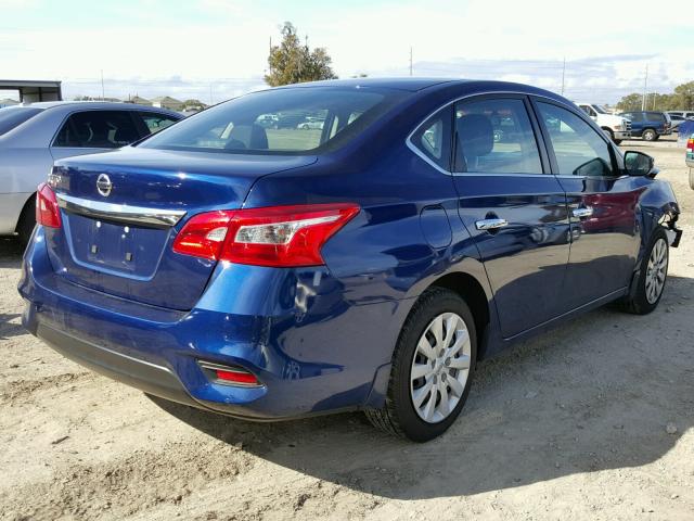 3N1AB7AP5HY244282 - 2017 NISSAN SENTRA S BLUE photo 4