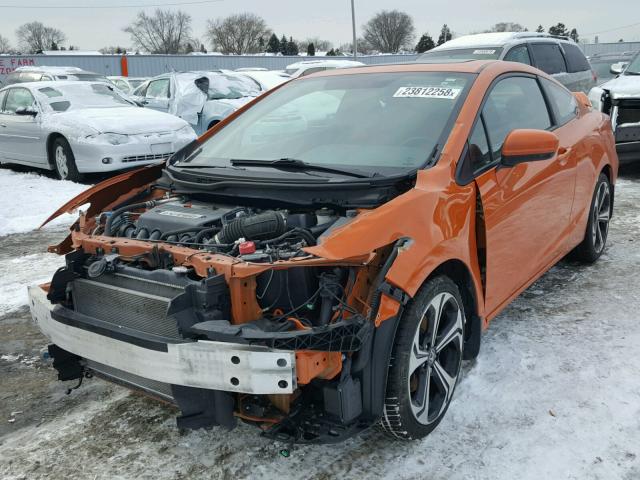 2HGFG4A50FH701165 - 2015 HONDA CIVIC SI ORANGE photo 2
