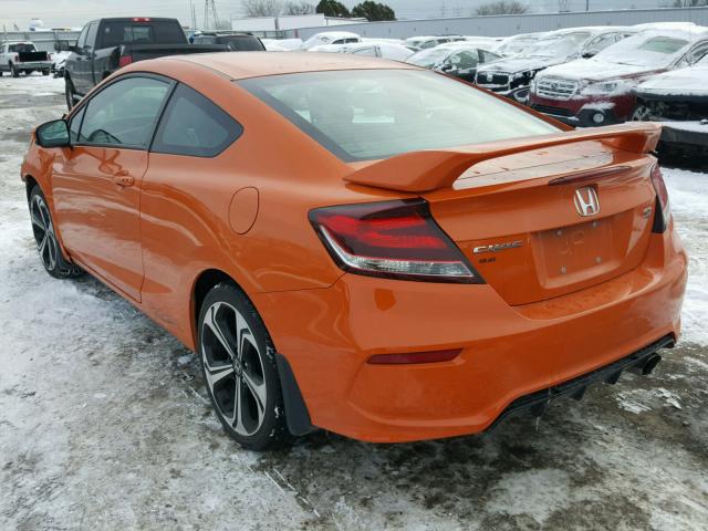 2HGFG4A50FH701165 - 2015 HONDA CIVIC SI ORANGE photo 3