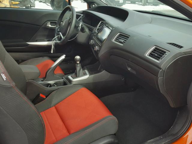 2HGFG4A50FH701165 - 2015 HONDA CIVIC SI ORANGE photo 5