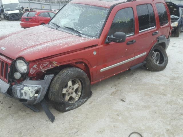 1J4GL48KX6W190974 - 2006 JEEP LIBERTY SP RED photo 9