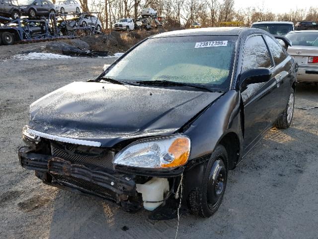 1HGEM22912L026689 - 2002 HONDA CIVIC EX შავი ფოტო 2