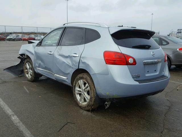 JN8AS5MT9DW015068 - 2013 NISSAN ROGUE S BLUE photo 3