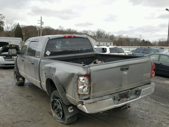 3D7KS29C27G742200 - 2007 DODGE RAM 2500 GRAY photo 3