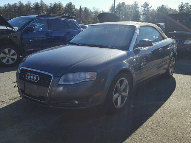 WAUDH48H27K028289 - 2007 AUDI A4 3.2 CAB GRAY photo 2