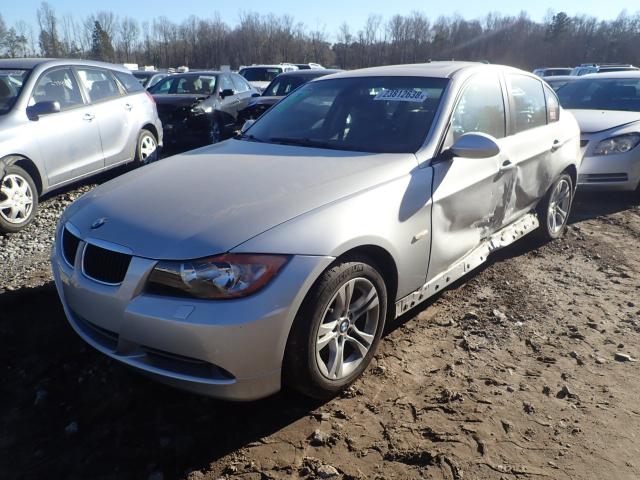 WBAVA33548P142895 - 2008 BMW 328 I SILVER photo 2