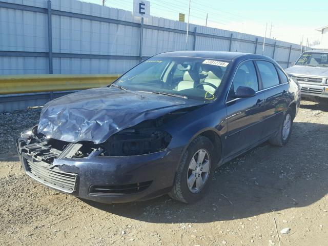 2G1WT58N381380992 - 2008 CHEVROLET IMPALA LT BLUE photo 2