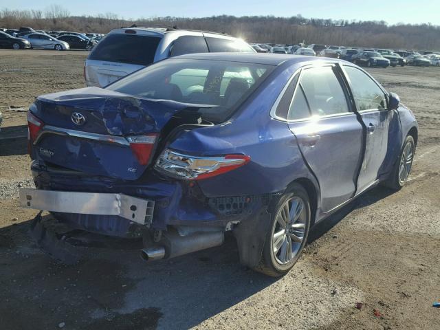 4T1BF1FK6FU985987 - 2015 TOYOTA CAMRY LE BLUE photo 4