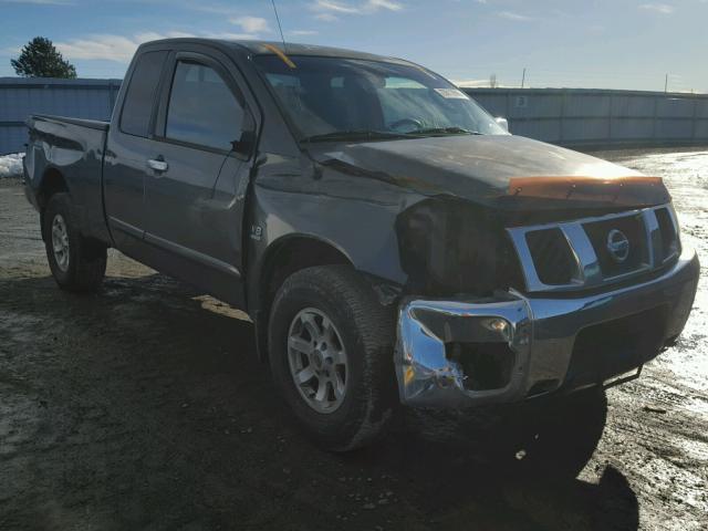 1N6AA06B34N500475 - 2004 NISSAN TITAN XE GRAY photo 1