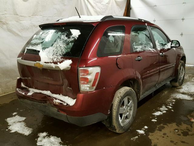 2CNDL23FX86020713 - 2008 CHEVROLET EQUINOX LS MAROON photo 4