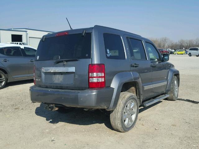 1C4PJMAK2CW189450 - 2012 JEEP LIBERTY SP GRAY photo 4