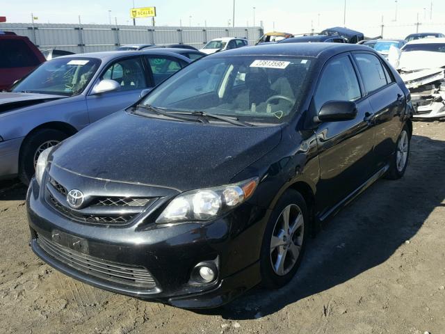 5YFBU4EE7CP044676 - 2012 TOYOTA COROLLA BA BLACK photo 2