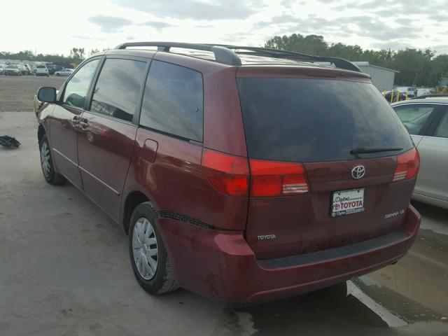 5TDZA23C84S107726 - 2004 TOYOTA SIENNA CE/ RED photo 3