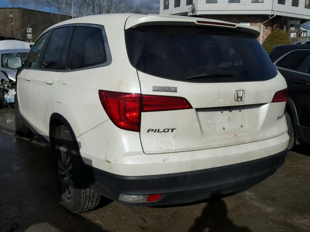 5FNYF6H54GB115359 - 2016 HONDA PILOT EXL WHITE photo 3