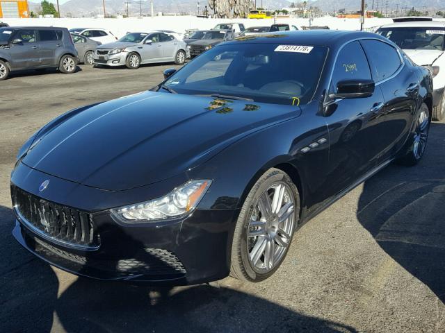 ZAM57RTA3E1122147 - 2014 MASERATI GHIBLI S BLACK photo 2