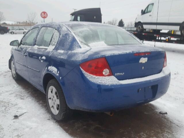 1G1AK52F757612281 - 2005 CHEVROLET COBALT BLUE photo 3