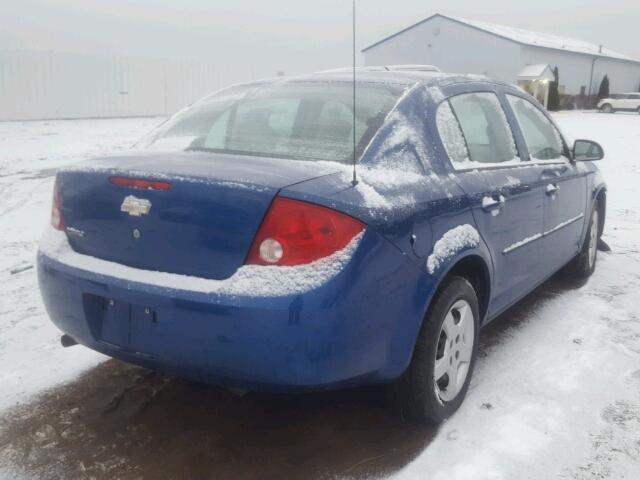 1G1AK52F757612281 - 2005 CHEVROLET COBALT BLUE photo 4